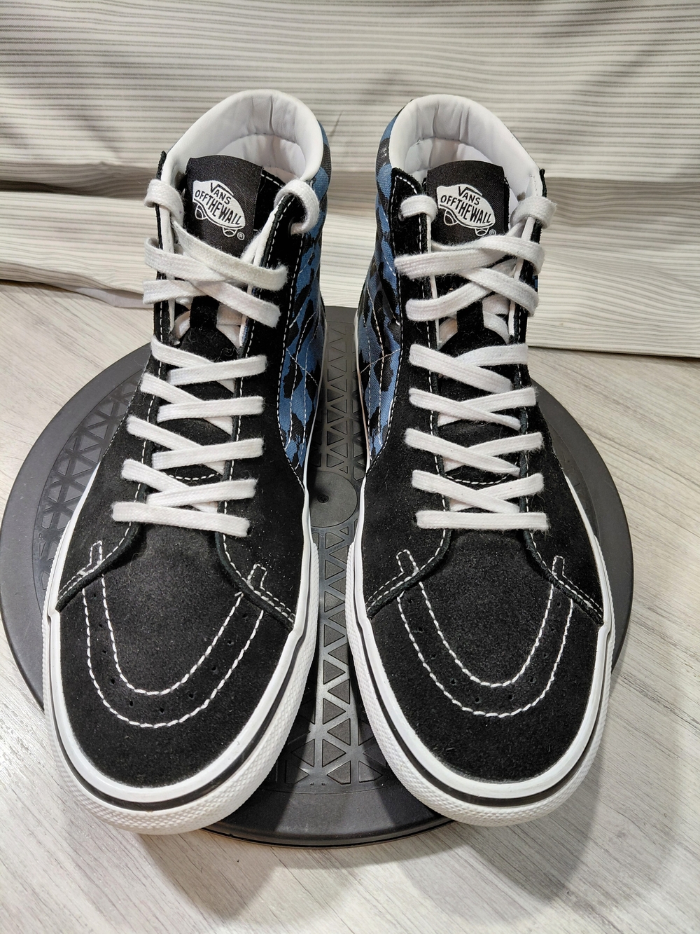 Vans X Mens Krooked Skate SK8-HI Black & Blue High-Top Sneakers SIZE MENS 10 - Picture 3 of 15